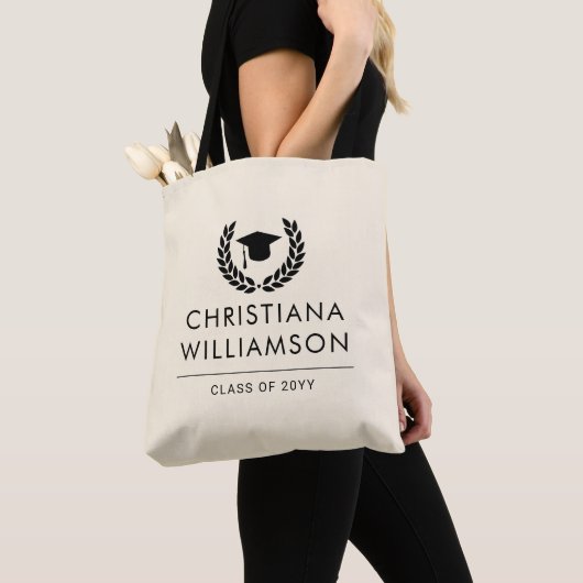 Gepersonaliseerde School en College Graduation Ele Tote Bag (Dichtbij)