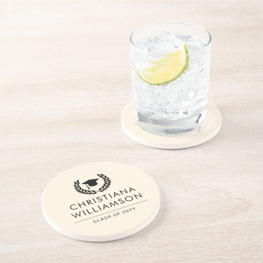 Gepersonaliseerde School en College Graduation Ele Zandsteen Onderzetter (Zijkant)