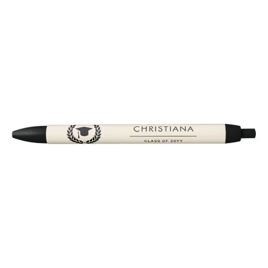 Gepersonaliseerde School en College Graduation Ele Zwarte Inkt Pen (Voorkant)