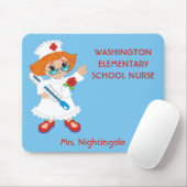 Gepersonaliseerde school en naam van de cursist muismat (Met muis)