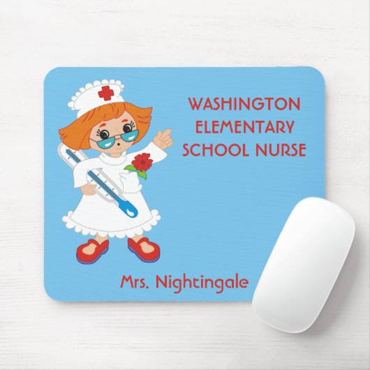 Gepersonaliseerde school en naam van de cursist muismat (Met muis)
