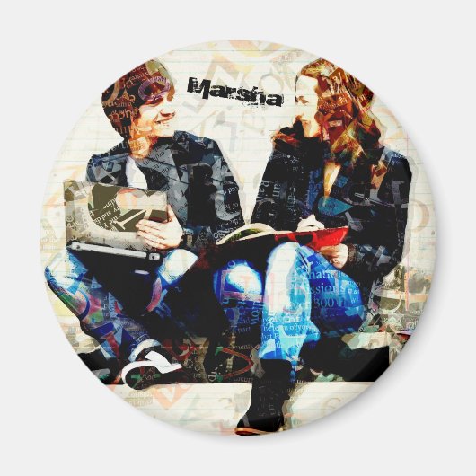 Gepersonaliseerde School Geëigend Tiener collage Magneet (Voorkant)