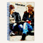 Gepersonaliseerde School Geëigend Tiener collage Notitieboek (Voorkant)