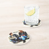 Gepersonaliseerde School Geëigend Tiener collage Zandsteen Onderzetter (Zijkant)