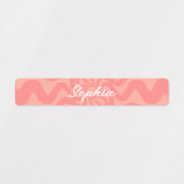Gepersonaliseerde School Naam Labels voor Meisjes (Design 1)