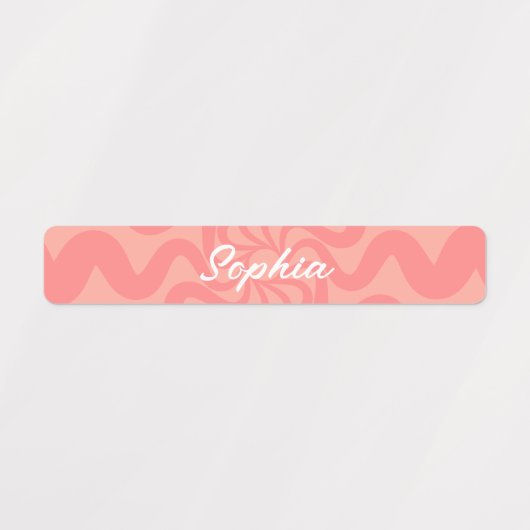 Gepersonaliseerde School Naam Labels voor Meisjes (Design 1)
