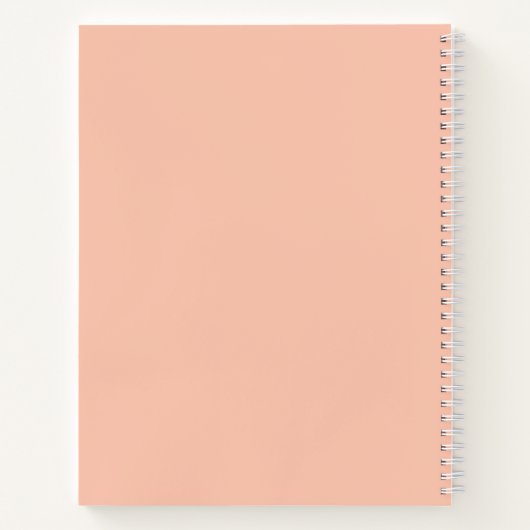 Gepersonaliseerde school onderwerp Boho Blush Pink Notitieboek (Achterkant)