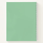 Gepersonaliseerde school onderwerp Boho Mint Green Notitieboek (Achterkant)