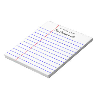 Gepersonaliseerde School Paper Design - Leraar Gif Notitieblok