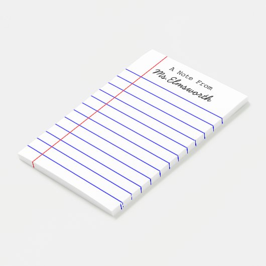 Gepersonaliseerde School Paper Design - Leraar Gif Post-it® Notes (Schuin)