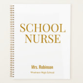 Gepersonaliseerde School Verpleegkundige Goud Scri Planner (Voorkant)
