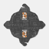 Gepersonaliseerde schoolbord basketbal letter B Bedankdoosjes (Uitgevouwen)