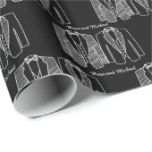 Gepersonaliseerde schoolbord Gay Wedding Gift Wrap Cadeaupapier (Rol Hoek)