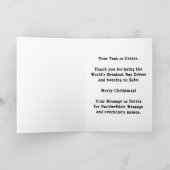 Gepersonaliseerde schoolbus chauffeur kerst Kaarte Kaart (Binnen)