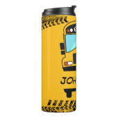 Gepersonaliseerde schoolbus Thermal Tumbler Thermosbeker (Gedraaid links)