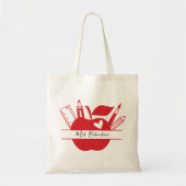 Gepersonaliseerde schoolleraar tote bag (Voorkant)
