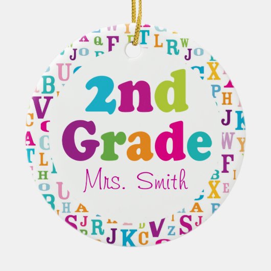 Gepersonaliseerde schoollerarenorganisatie van de  keramisch ornament (Voorkant)