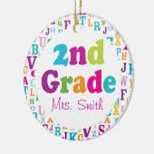 Gepersonaliseerde schoollerarenorganisatie van de  keramisch ornament (Links)