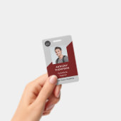 Gepersonaliseerde schoolpersoneel naam foto titel badge (Handheld)