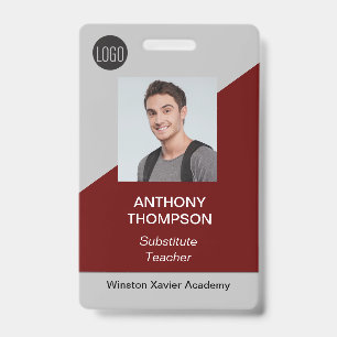 Gepersonaliseerde schoolpersoneel naam foto titel  badge