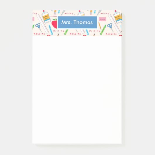 Gepersonaliseerde schoolpost IT-Notitieblok Post-it® Notes (Voorkant)