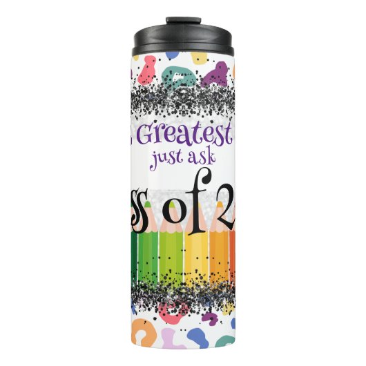 Gepersonaliseerde schoolruimte Leraar Gift Thermosbeker (Voorkant)
