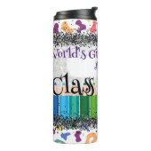 Gepersonaliseerde schoolruimte Leraar Gift Thermosbeker (Gedraaid links)