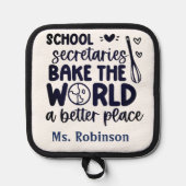 Gepersonaliseerde schoolsecretaris pannenlap (Voorkant)