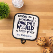 Gepersonaliseerde schoolsecretaris pannenlap (Top down)