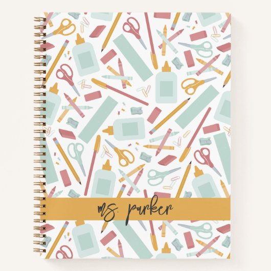 Gepersonaliseerde schooltools notitieboek (Voorkant)