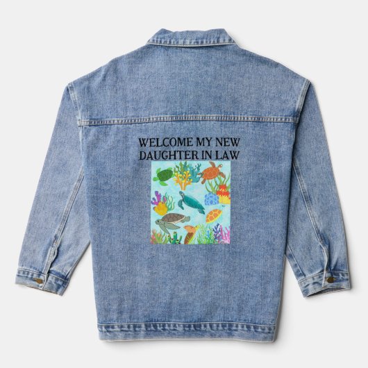 Gepersonaliseerde schoondochter's Denim Jacket (Achterkant)