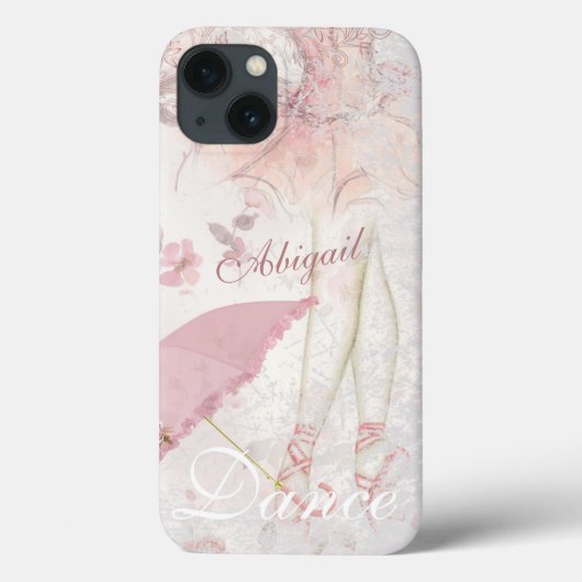 Gepersonaliseerde schoongemaakte Ballerina Pink Tu Case-Mate iPhone Case (Achterkant)
