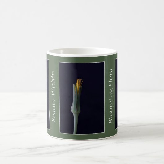 Gepersonaliseerde schoonheid binnen elegante bloem koffiemok (Center)