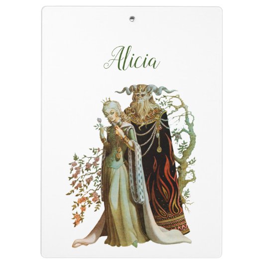 Gepersonaliseerde schoonheid en het Beest Klembord (Achterkant)