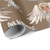 Gepersonaliseerde schoonheidengel cadeaupapier (Rol Hoek)