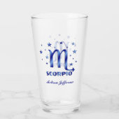 Gepersonaliseerde Schorpioen symbool 16 oz glas (Achterkant)