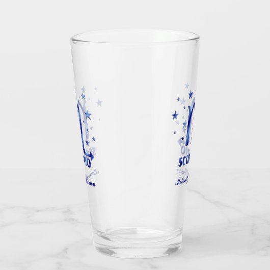 Gepersonaliseerde Schorpioen symbool 16 oz glas (Rechts)