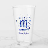 Gepersonaliseerde Schorpioen symbool 16 oz glas (Voorkant)