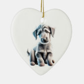Gepersonaliseerde Schotse Deerhound Puppy Keramisch Ornament (Rechts)