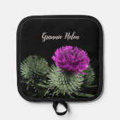 Gepersonaliseerde Schotse distel Pannenlap (Voorkant)