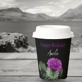 Gepersonaliseerde Schotse distel verjaardag Papieren Bekers
