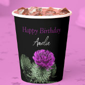 Gepersonaliseerde Schotse distel verjaardag Papieren Bekers