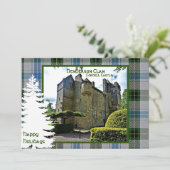 Gepersonaliseerde Schotse Henderson Clan Tartan Feestdagenkaart (Staand voorkant)