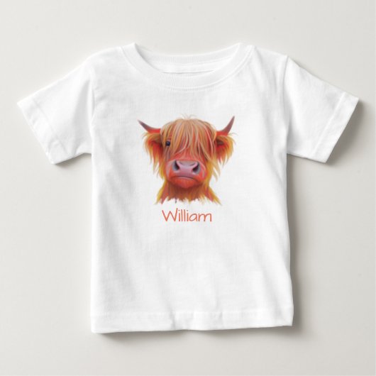 Gepersonaliseerde Schotse Highland Harige Koe (Voorkant)