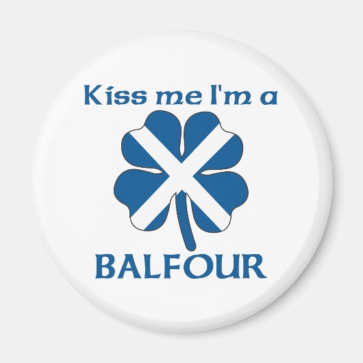 Gepersonaliseerde Schotse Kiss Me I'm Balfour Magneet (Voorkant)