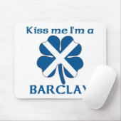 Gepersonaliseerde Schotse kus Ik ben Barclay Muismat (Met muis)
