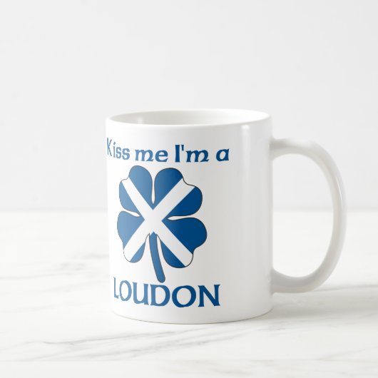 Gepersonaliseerde Schotse kus Ik ben Loudon Koffiemok (Rechts)