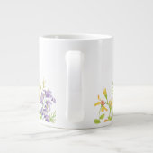 Gepersonaliseerde Schotse mok voor koffie, tuinblo (Achterkant)