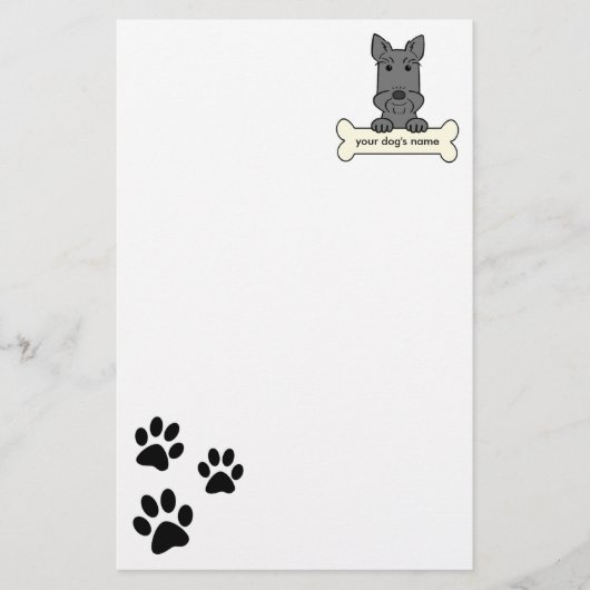 Gepersonaliseerde Schotse Terrier Briefpapier (Voorkant)