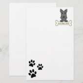 Gepersonaliseerde Schotse Terrier Briefpapier (Voorkant / Achterkant)